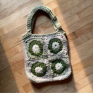 Handmade granny square shoulder bag